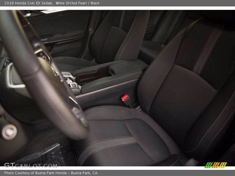 White Orchid Pearl / Black 2018 Honda Civic EX Sedan