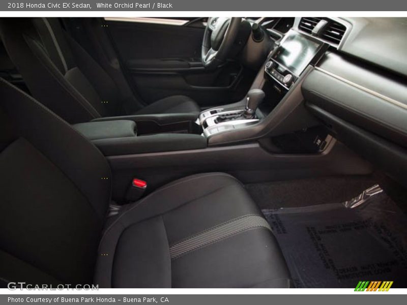 White Orchid Pearl / Black 2018 Honda Civic EX Sedan