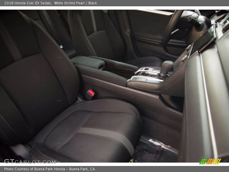 White Orchid Pearl / Black 2018 Honda Civic EX Sedan