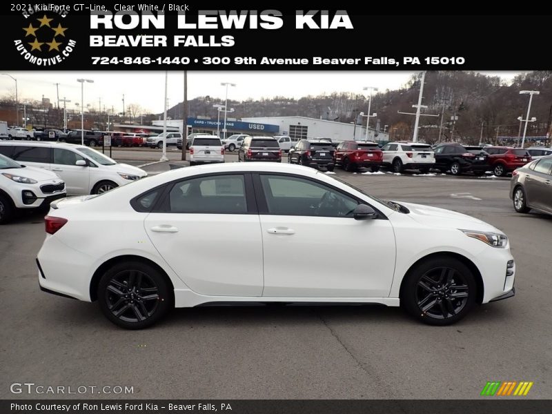 Clear White / Black 2021 Kia Forte GT-Line