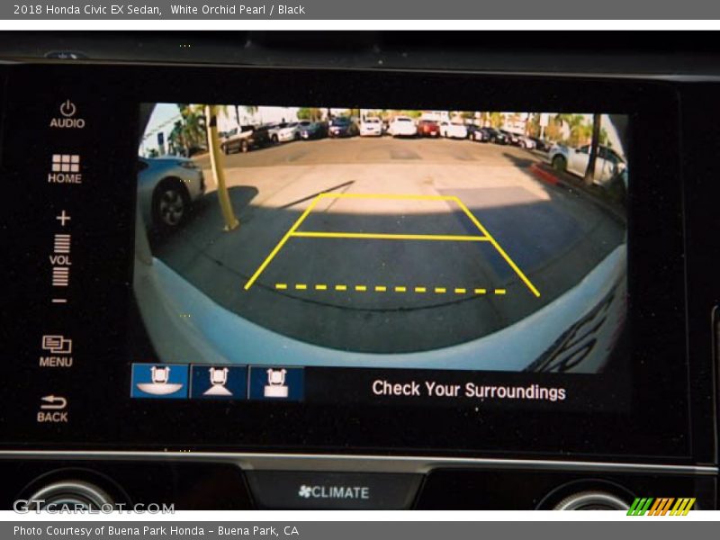 White Orchid Pearl / Black 2018 Honda Civic EX Sedan