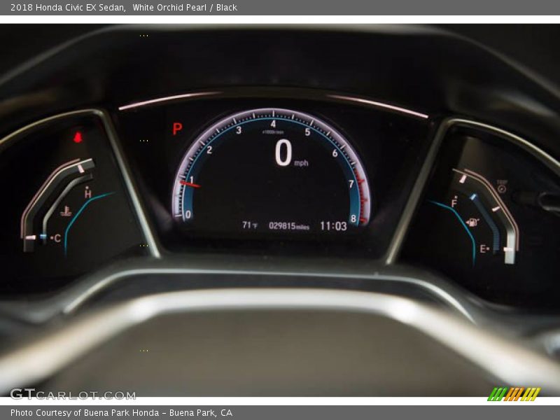 White Orchid Pearl / Black 2018 Honda Civic EX Sedan