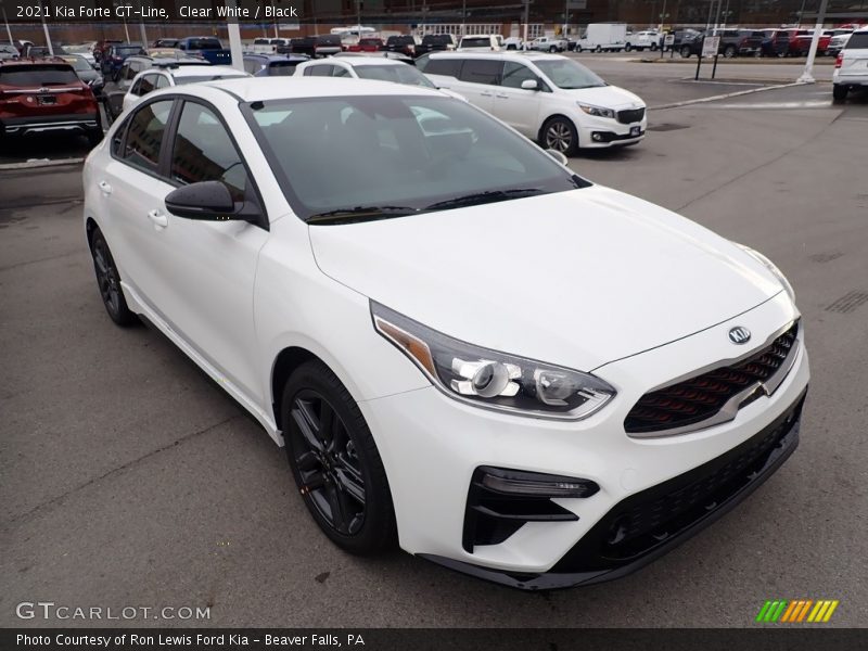 Clear White / Black 2021 Kia Forte GT-Line