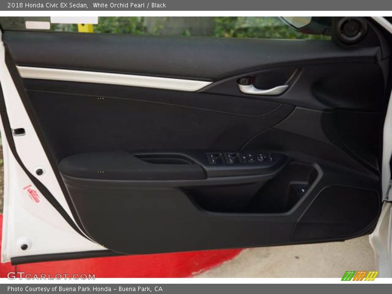 White Orchid Pearl / Black 2018 Honda Civic EX Sedan