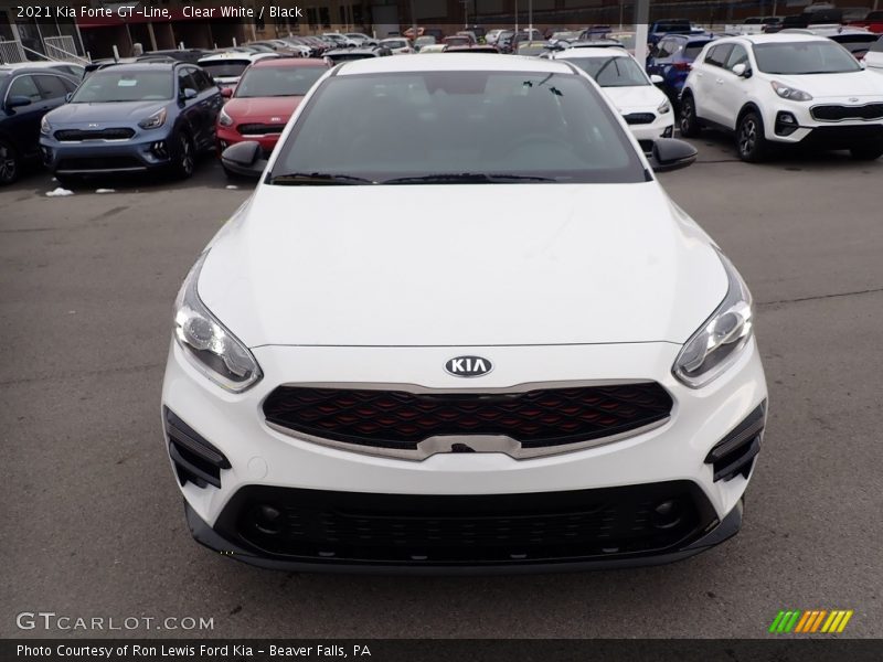Clear White / Black 2021 Kia Forte GT-Line