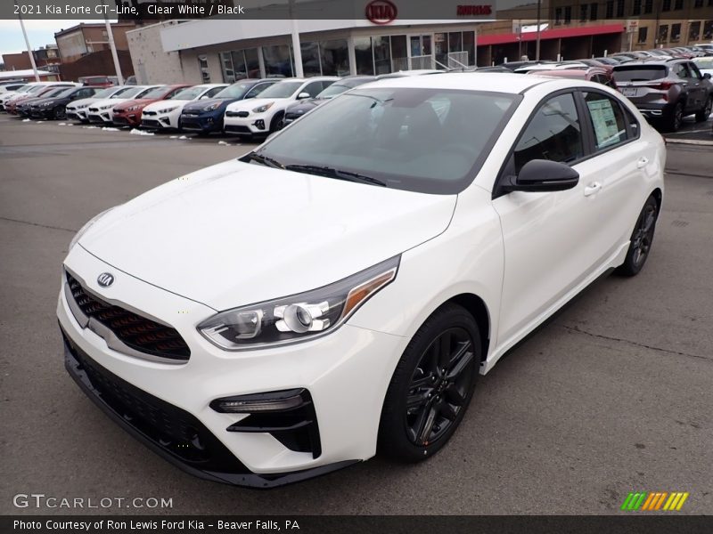 Clear White / Black 2021 Kia Forte GT-Line