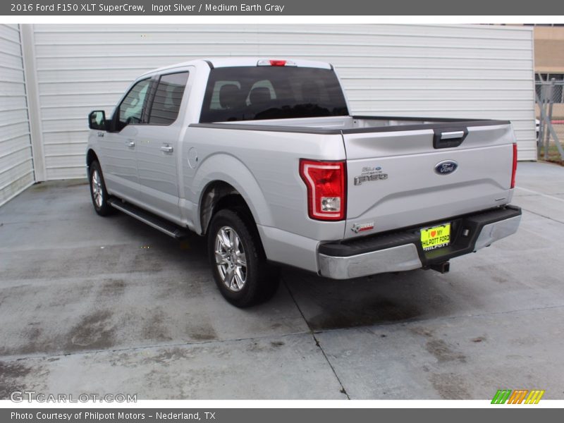 Ingot Silver / Medium Earth Gray 2016 Ford F150 XLT SuperCrew