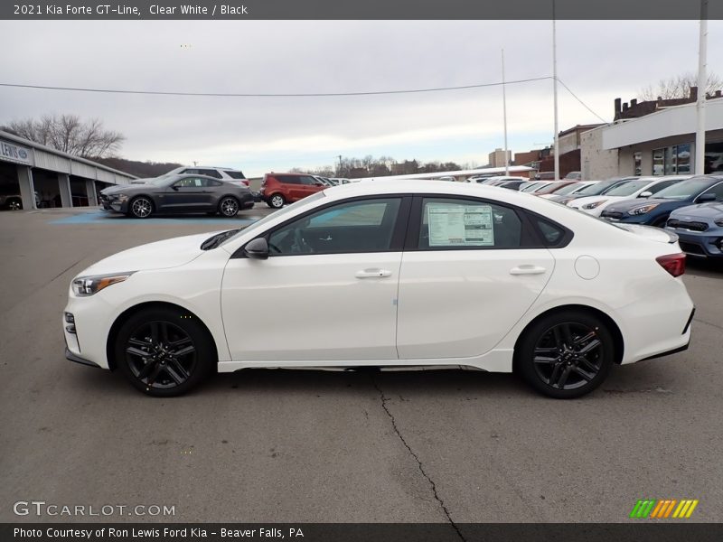 Clear White / Black 2021 Kia Forte GT-Line