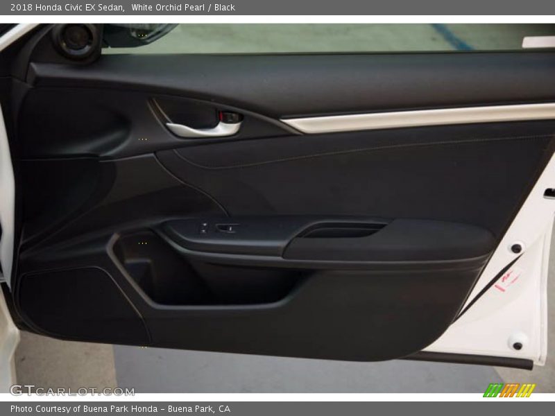 White Orchid Pearl / Black 2018 Honda Civic EX Sedan