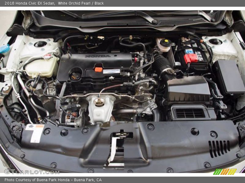 White Orchid Pearl / Black 2018 Honda Civic EX Sedan