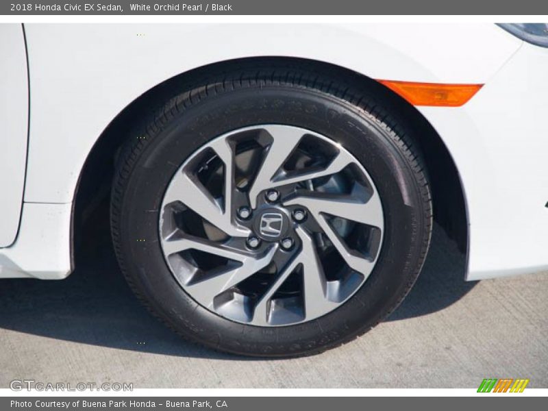 White Orchid Pearl / Black 2018 Honda Civic EX Sedan