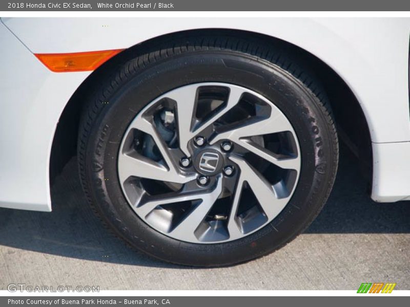 White Orchid Pearl / Black 2018 Honda Civic EX Sedan