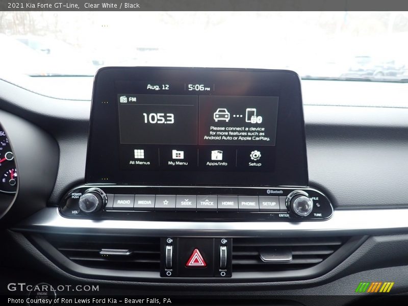 Clear White / Black 2021 Kia Forte GT-Line