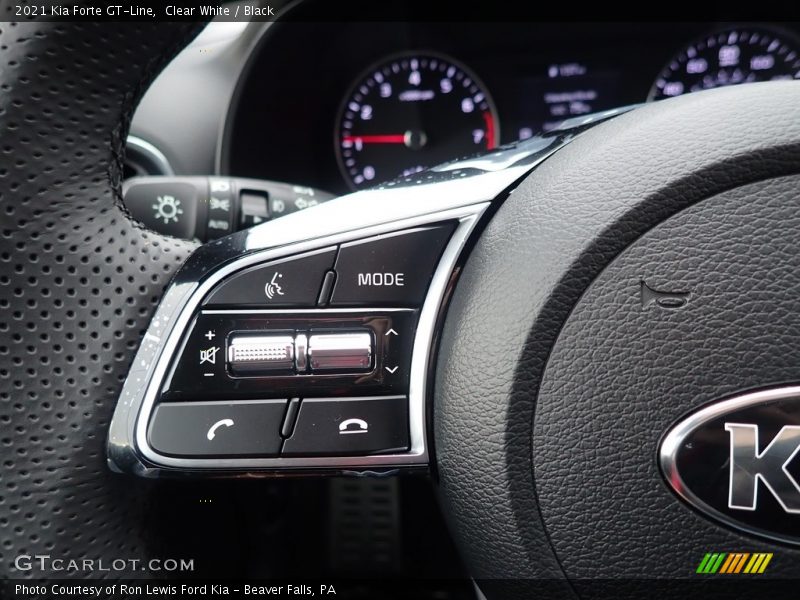 Clear White / Black 2021 Kia Forte GT-Line