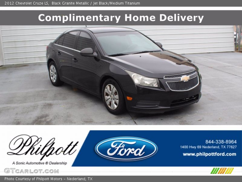 Black Granite Metallic / Jet Black/Medium Titanium 2012 Chevrolet Cruze LS