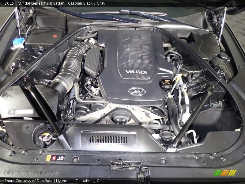 Caspian Black / Gray 2015 Hyundai Genesis 3.8 Sedan