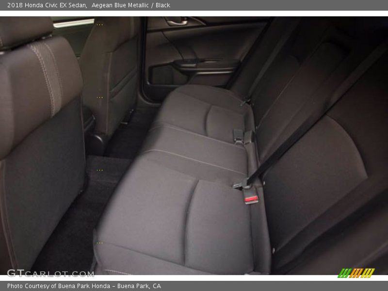 Aegean Blue Metallic / Black 2018 Honda Civic EX Sedan