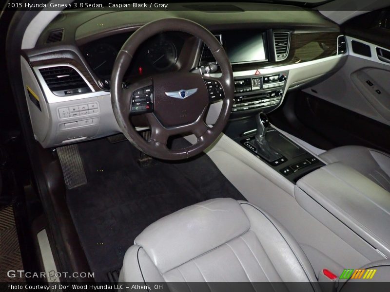 Caspian Black / Gray 2015 Hyundai Genesis 3.8 Sedan