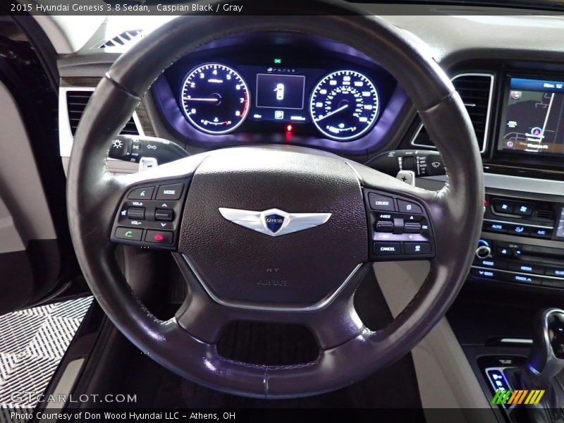 Caspian Black / Gray 2015 Hyundai Genesis 3.8 Sedan