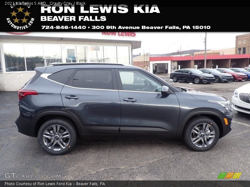 Gravity Gray / Black 2021 Kia Seltos S AWD