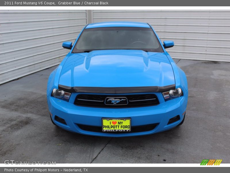 Grabber Blue / Charcoal Black 2011 Ford Mustang V6 Coupe