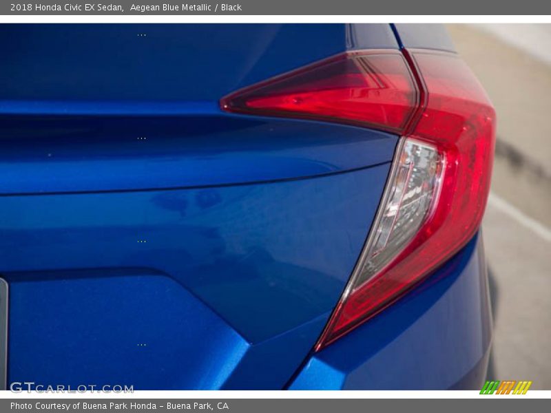 Aegean Blue Metallic / Black 2018 Honda Civic EX Sedan