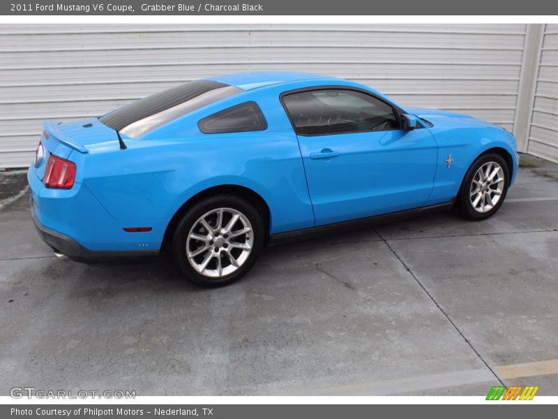 Grabber Blue / Charcoal Black 2011 Ford Mustang V6 Coupe