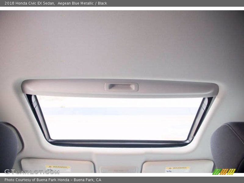 Aegean Blue Metallic / Black 2018 Honda Civic EX Sedan