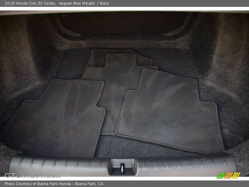 Aegean Blue Metallic / Black 2018 Honda Civic EX Sedan