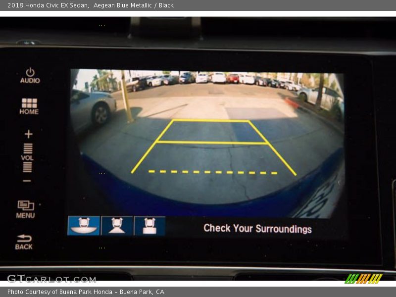 Aegean Blue Metallic / Black 2018 Honda Civic EX Sedan