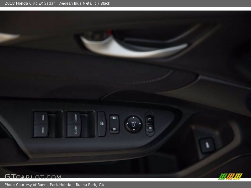 Aegean Blue Metallic / Black 2018 Honda Civic EX Sedan