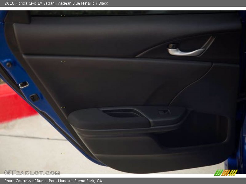 Aegean Blue Metallic / Black 2018 Honda Civic EX Sedan