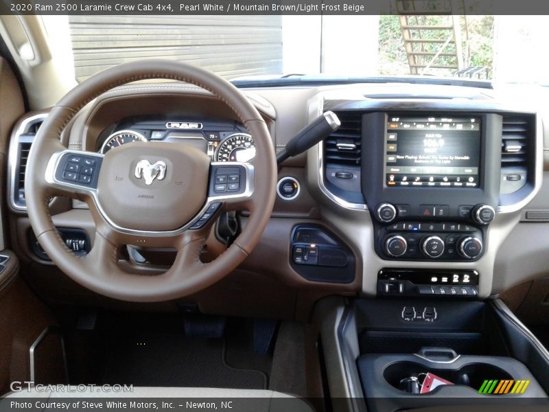 Pearl White / Mountain Brown/Light Frost Beige 2020 Ram 2500 Laramie Crew Cab 4x4