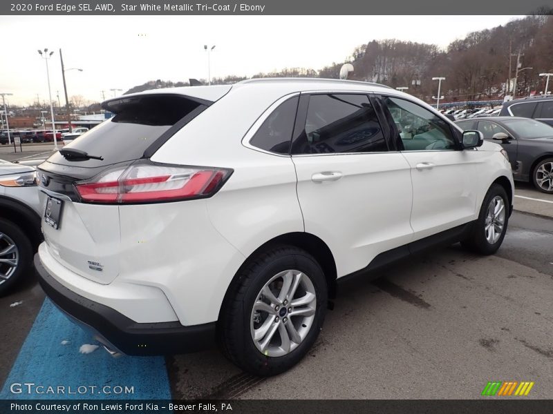 Star White Metallic Tri-Coat / Ebony 2020 Ford Edge SEL AWD