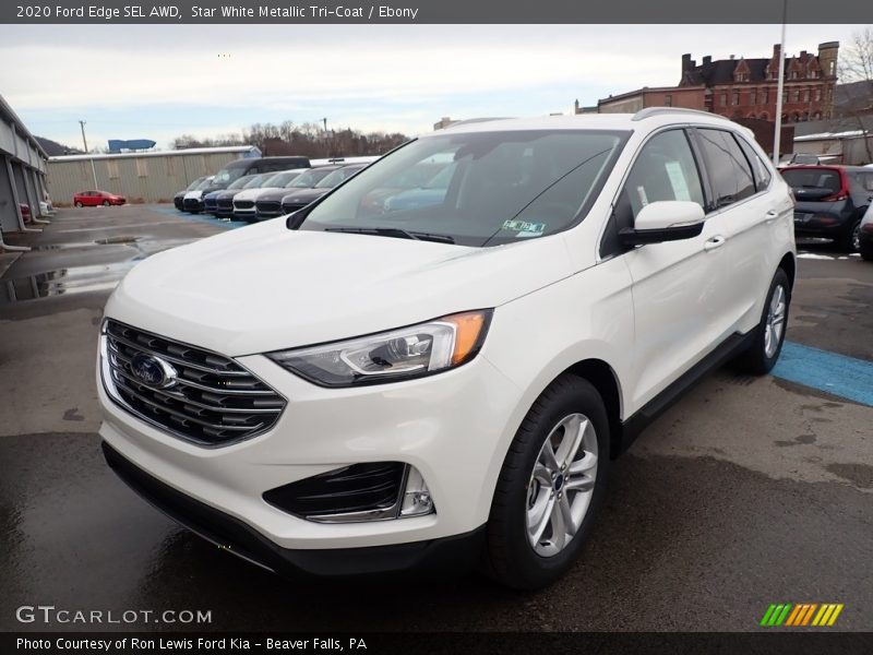Star White Metallic Tri-Coat / Ebony 2020 Ford Edge SEL AWD