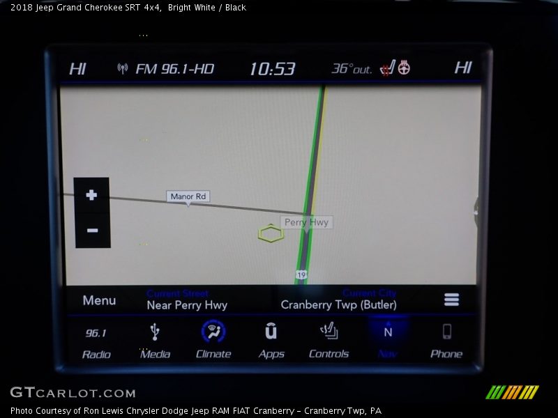 Navigation of 2018 Grand Cherokee SRT 4x4