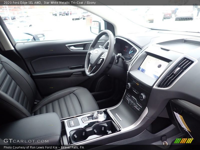 Star White Metallic Tri-Coat / Ebony 2020 Ford Edge SEL AWD