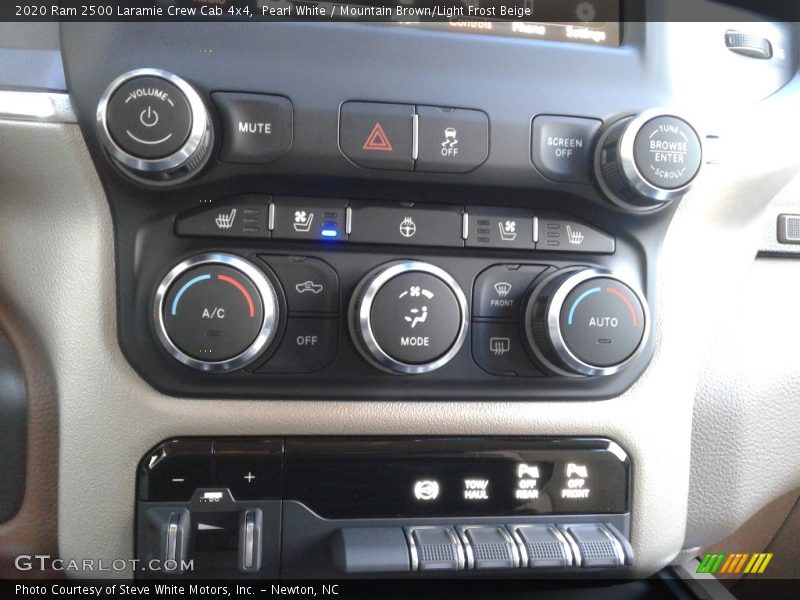 Pearl White / Mountain Brown/Light Frost Beige 2020 Ram 2500 Laramie Crew Cab 4x4