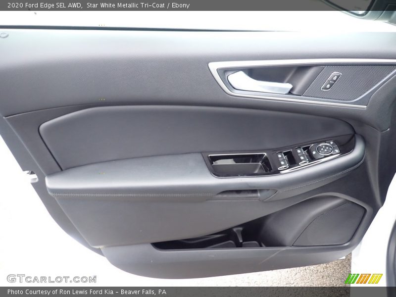 Star White Metallic Tri-Coat / Ebony 2020 Ford Edge SEL AWD