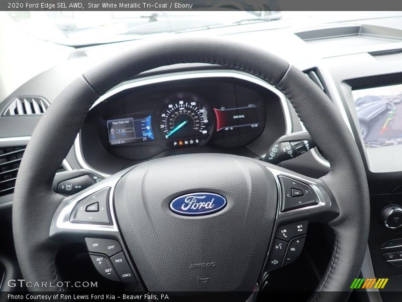 Star White Metallic Tri-Coat / Ebony 2020 Ford Edge SEL AWD