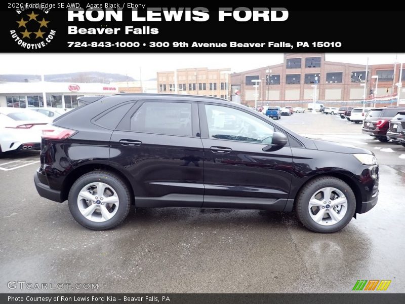 Agate Black / Ebony 2020 Ford Edge SE AWD