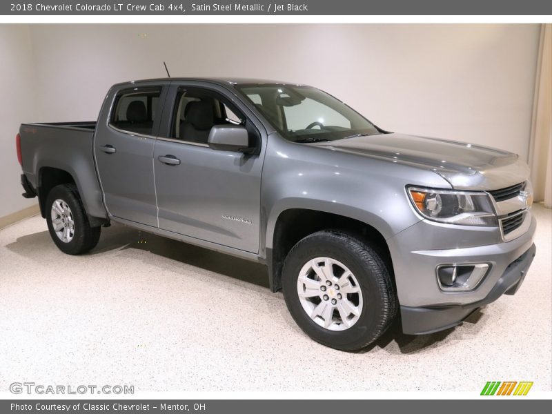 Satin Steel Metallic / Jet Black 2018 Chevrolet Colorado LT Crew Cab 4x4