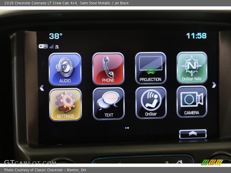 Satin Steel Metallic / Jet Black 2018 Chevrolet Colorado LT Crew Cab 4x4