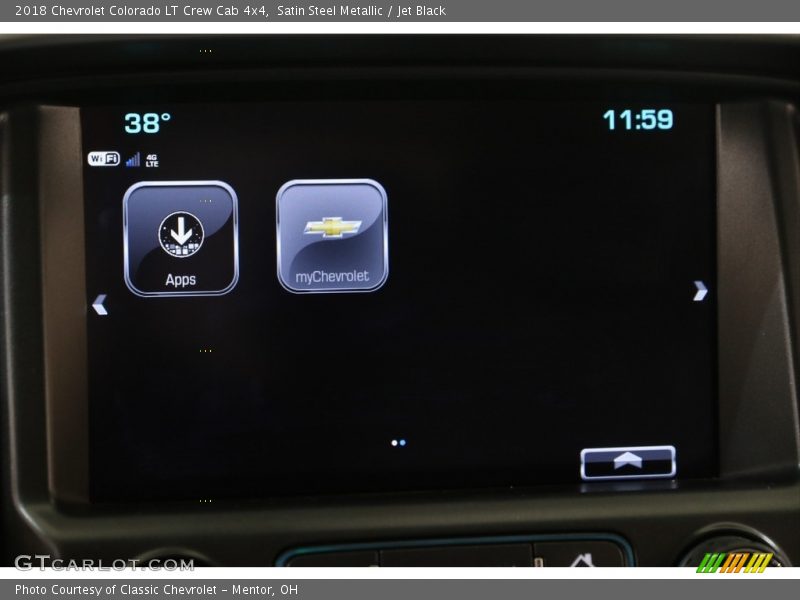 Satin Steel Metallic / Jet Black 2018 Chevrolet Colorado LT Crew Cab 4x4