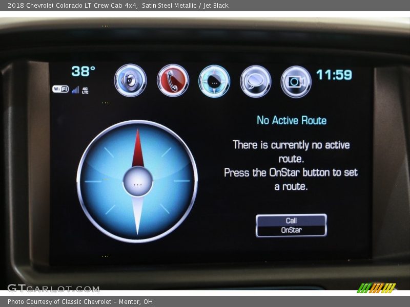 Satin Steel Metallic / Jet Black 2018 Chevrolet Colorado LT Crew Cab 4x4