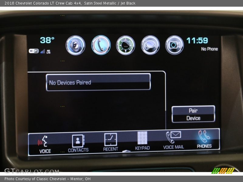 Satin Steel Metallic / Jet Black 2018 Chevrolet Colorado LT Crew Cab 4x4