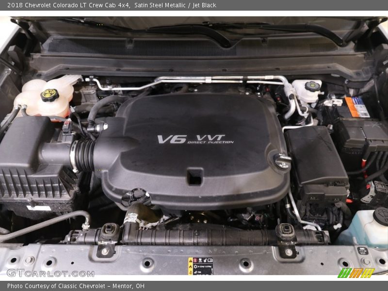 Satin Steel Metallic / Jet Black 2018 Chevrolet Colorado LT Crew Cab 4x4