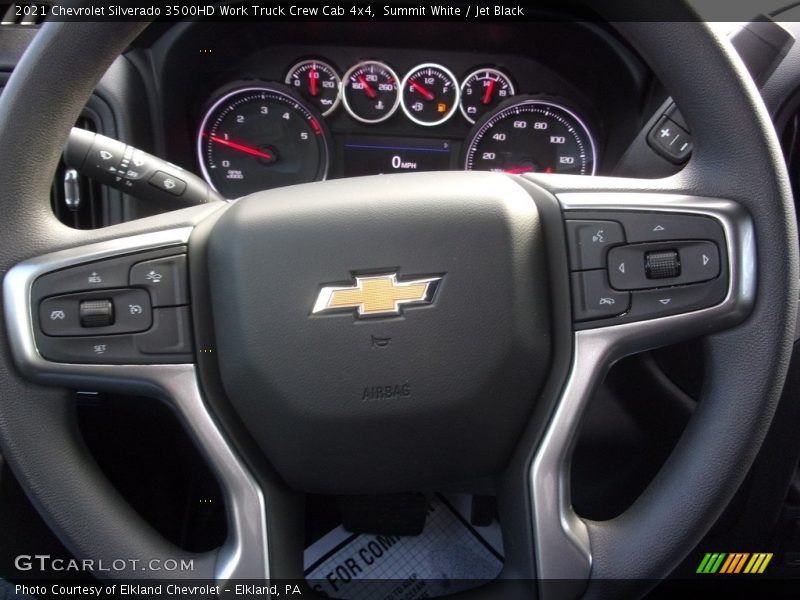 Summit White / Jet Black 2021 Chevrolet Silverado 3500HD Work Truck Crew Cab 4x4