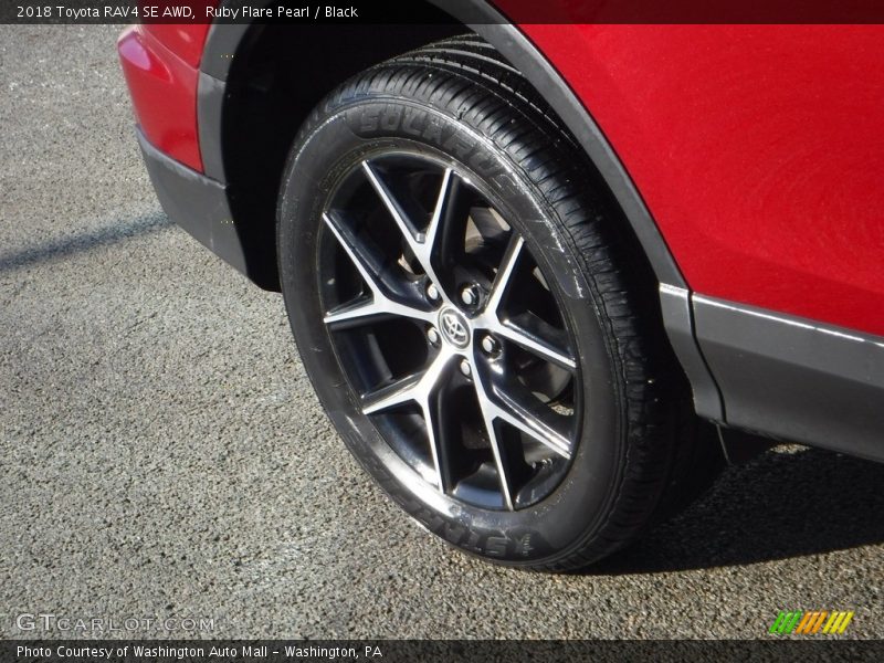 Ruby Flare Pearl / Black 2018 Toyota RAV4 SE AWD