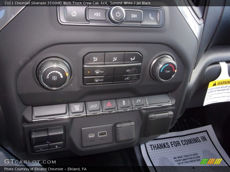 Summit White / Jet Black 2021 Chevrolet Silverado 3500HD Work Truck Crew Cab 4x4